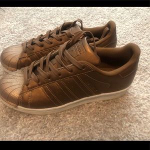 Gold shell toe adidas